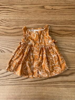 Floral Button-Front Baby Dress